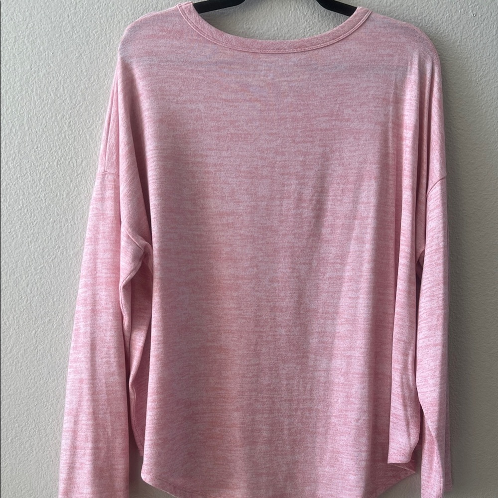 Time and Tru Light Pink Long Sleeve Tee - Picture 6 of 7